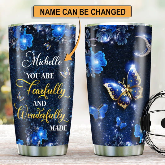 You Are Fearfully And Wonderfully Made - Mysterious Personalized Flower Stainless Steel Tumbler 20oz NUA167