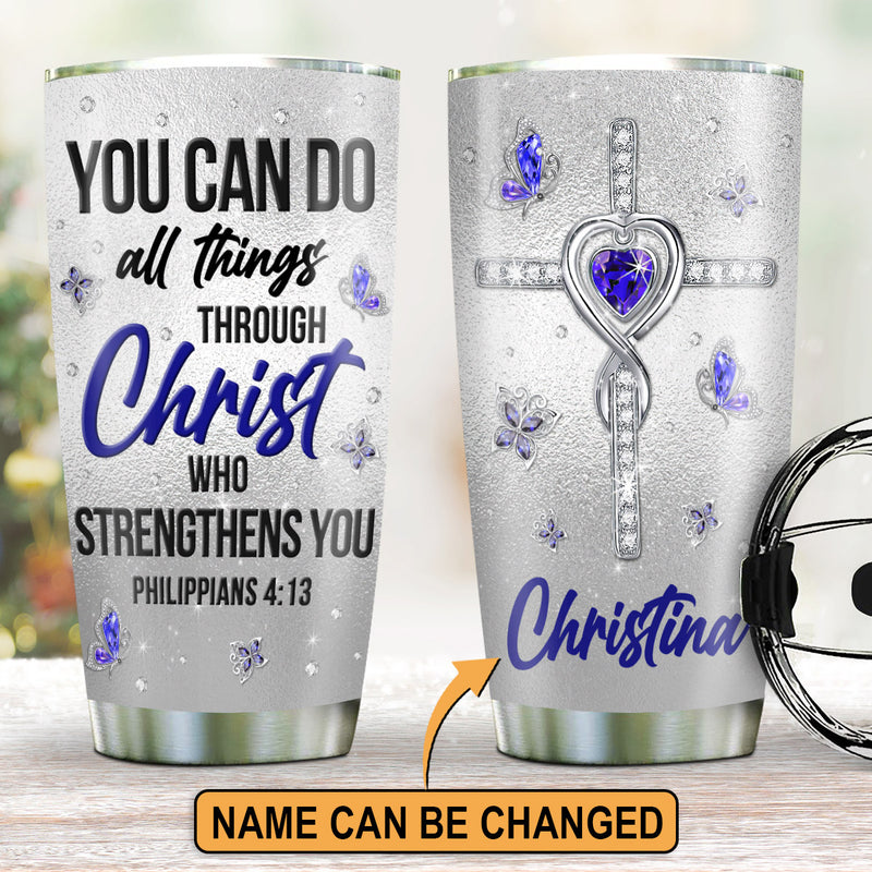 Elegant Personalized Jesus Stainless Steel Tumbler 20oz - You Can Do A ...