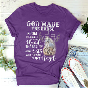 Christian Unisex T-shirt - God Made The Horse From The Breath Of The Wind AHN223