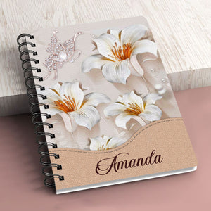 Gorgeous Personalized Butterfly Spiral Journal - The Word Was With God NUH337