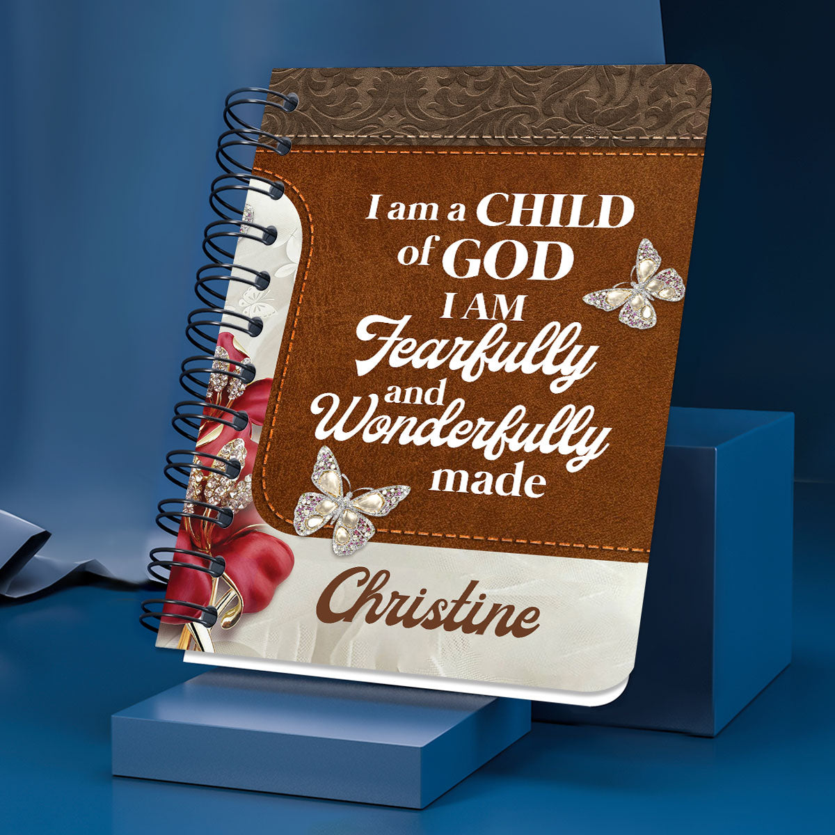 Special Personalized Spiral Journal - I Am Fearfully And Wonderfully Made NUH303