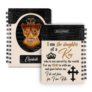 I Do Not Fear, For I Am His - Lovely Personalized Cross Spiral Journal NUHN314