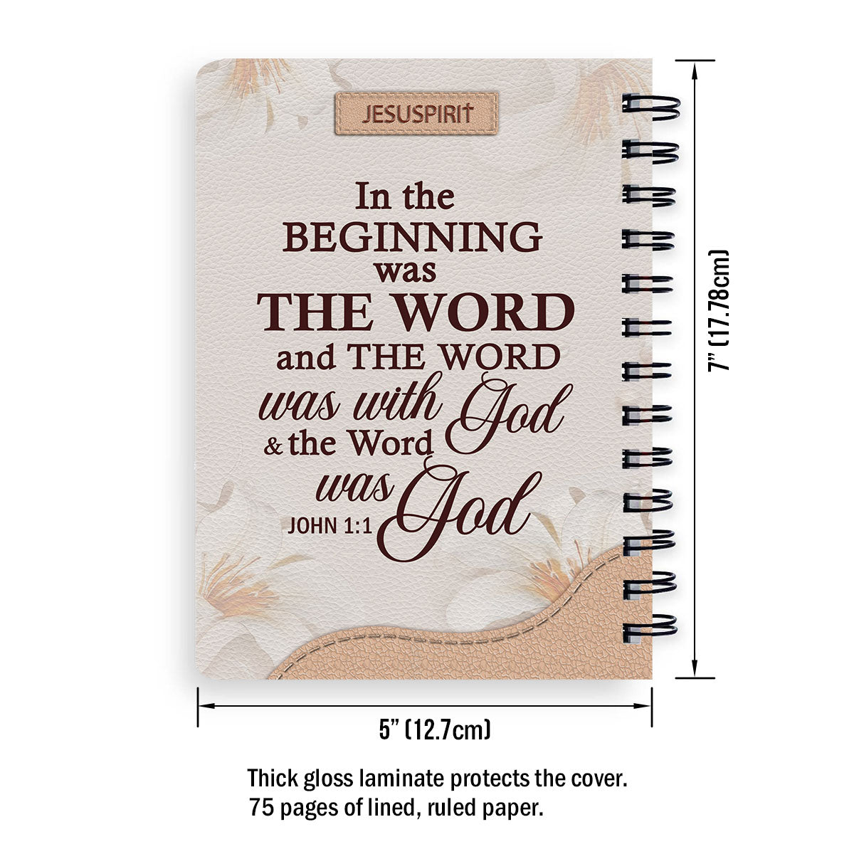 Gorgeous Personalized Butterfly Spiral Journal - The Word Was With God NUH337