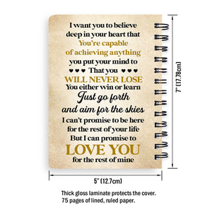 Meaningful Personalized Spiral Journal For Children - I Can Promise To Love You For The Rest Of Mine NUHN218