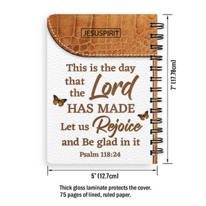 Let Us Rejoice And Be Glad In It - Special Personalized Flower Spiral Journal NUHN305
