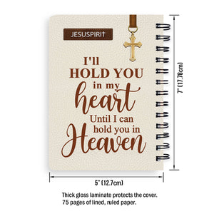 Beautiful Personalized Cardinal Bird Spiral Journal - I‘ll Hold You In My Heart NUH309