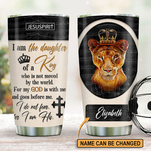 Must-Have Personalized Stainless Steel Tumbler 20oz - For My God Is With Me And Goes Before Me NUHN314