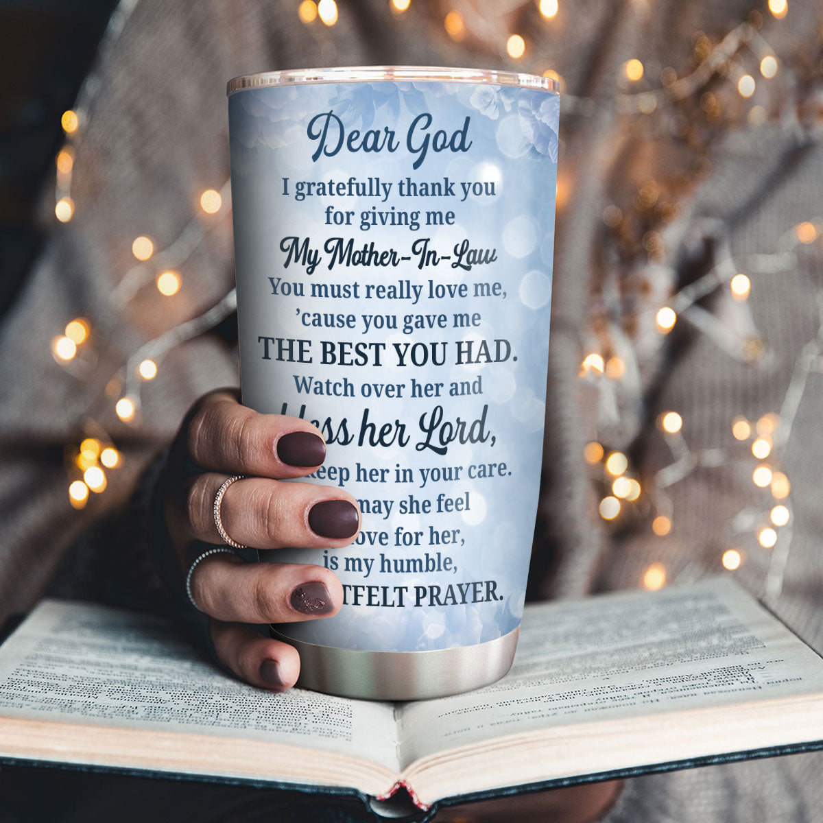 Jesuspirit | A Prayer For Family | Personalized Stainless Steel Tumbler 20oz | Inspirational Gift For Christian Family SSTHN697C