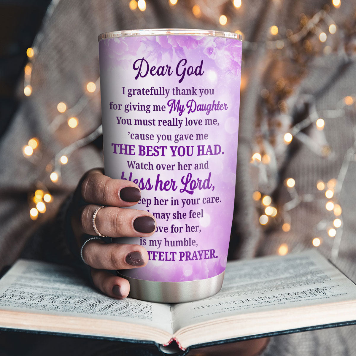 Jesuspirit | A Prayer For My Daughter | Personalized Stainless Steel Tumbler 20oz | Inspirational Gift For Christian Daughter SSTHN697B