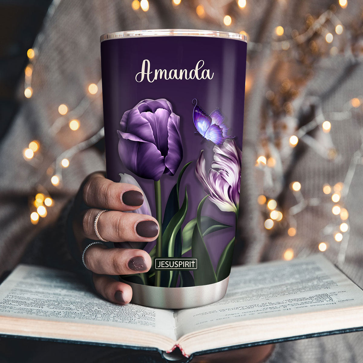 Personalized Stainless Steel Tumbler 20oz - For God So Loved The World HN26