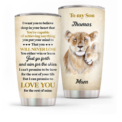 Personalized Stainless Steel Tumbler 20oz For Children - I Can Promise To Love You For The Rest Of Mine NUHN218