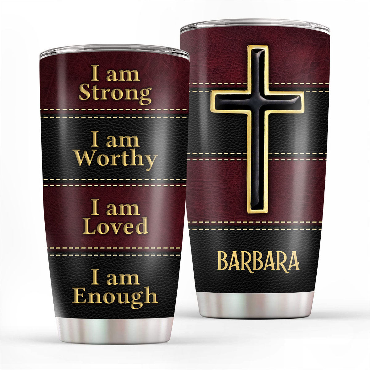 Special Personalized Stainless Steel Tumbler 20oz - I Am Loved, I Am Enough NUHN282B