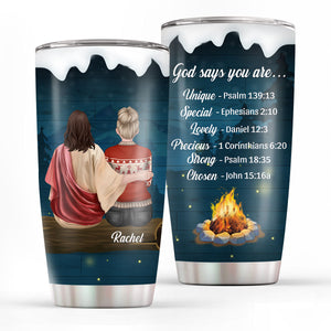 God Says You Are Precious - Personalized Stainless Steel Tumbler 20oz HHN224A
