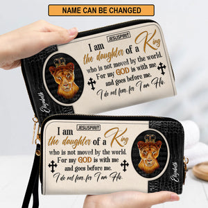 For My God Is With Me And Goes Before Me - Unique Personalized Cross Clutch Purse NUHN314