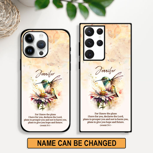 Jesuspirit | Jeremiah 29:11 | The Lord Plans To Prosper You And Not To Harm You | Personalized Phone Case | Meaningful Gift For Bible Study Groups PCHN04