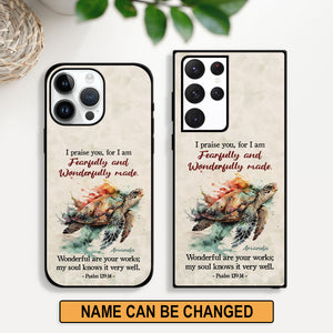 Jesuspirit | Psalm 139:14 | Personalized Phone Case | Gift For Spiritual Members | I Praise You, For I Am Fearfully And Wonderfully Made PCHN20