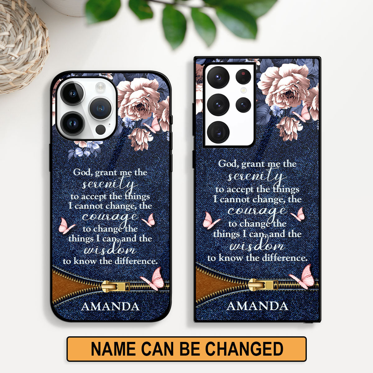 Jesuspirit | Personalized Phone Case | God, Grant Me The Serenity To Accept The Things I Cannot Change | Christ Gift For Worship Leaders PCHN30