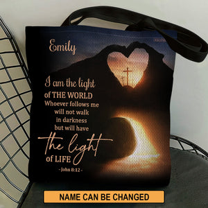 Unique Personalized Tote Bag - I Am The Light Of The World NUH450
