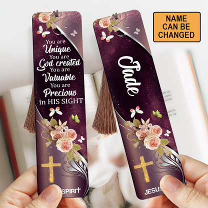 You Are God Created - Beautiful Personalized Wooden Bookmarks BM43