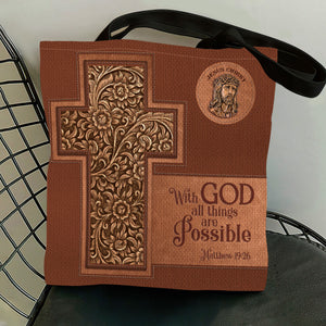Special Jesus Tote Bag - With God All Things Are Possible NM130