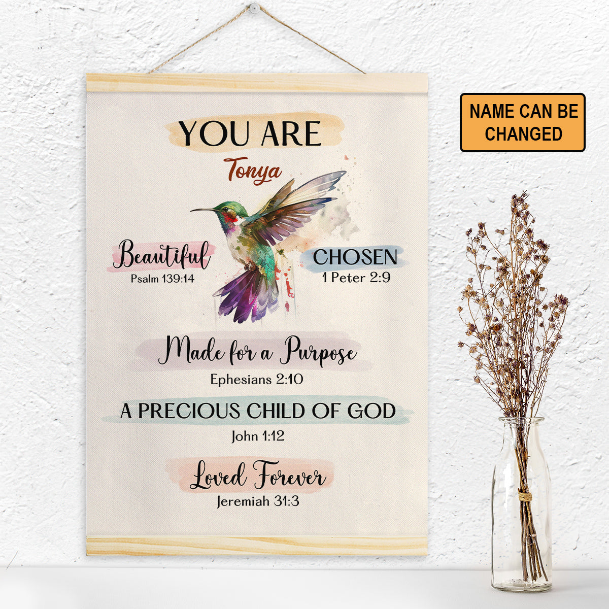 Jesuspirit | Personalized Magnetic Canvas Frame | What God Says About You | Meaningful Gift For Women Of God MCFM10