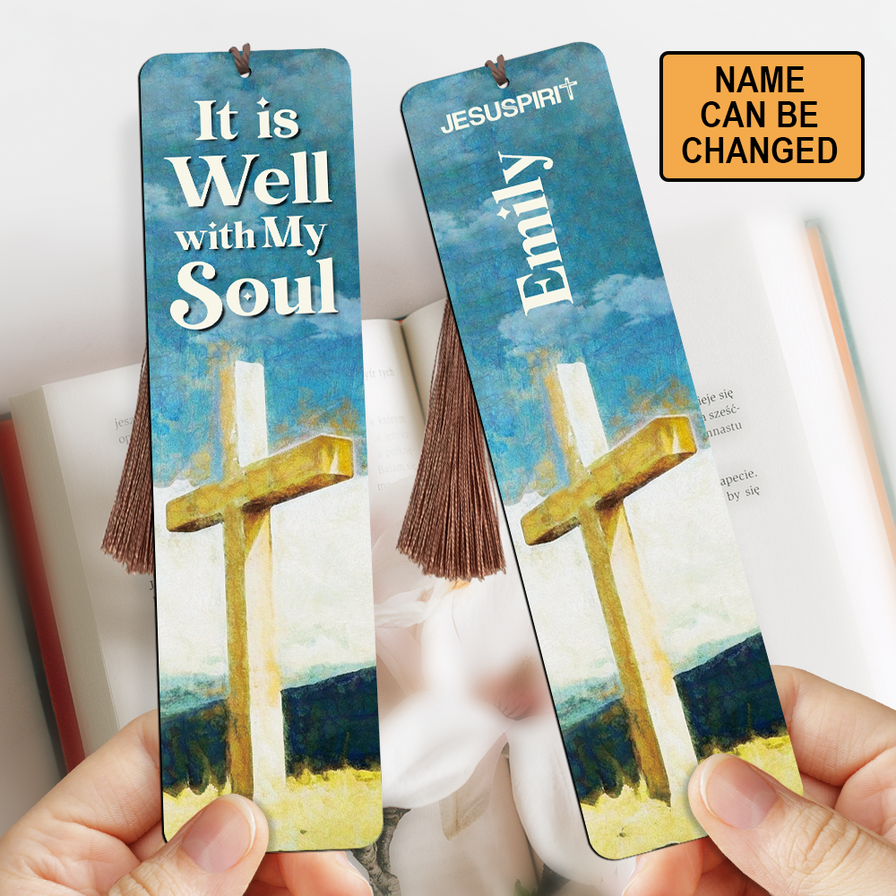 Gift For Book Lover - It Is Well With My Soul - Personalized Wooden ...
