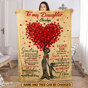 Jesuspirit | Personalized Tree Fleece Blanket | Meaningful Christian Gifts From Mom For Daughter | You Will Always Be My Baby Girl FBH787