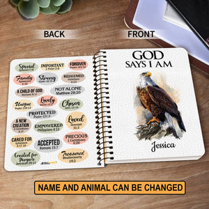 Jesuspirit | Personalized Animal Spiral Journal | What God Says About You | Inspiration Gifts For Christian People SJH740