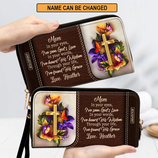 Through Your Life, I’ve Found His Grace - Awesome Personalized Clutch Purse NUHN370