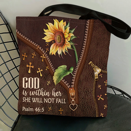 Pretty Sunflower Tote Bag - God Is Within Her NM141