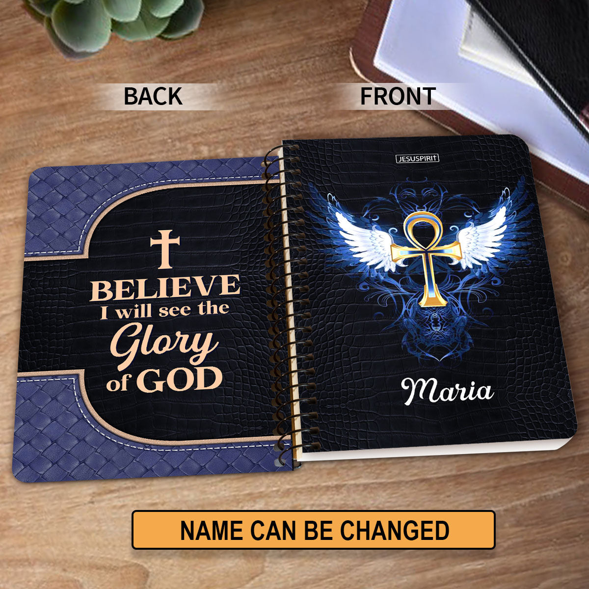 Meaningful Personalized Spiral Journal - I Believe I Will See The Glory Of God NUH446