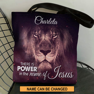 Unique Personalized Tote Bag - There Is Power In The Name Of Jesus H01