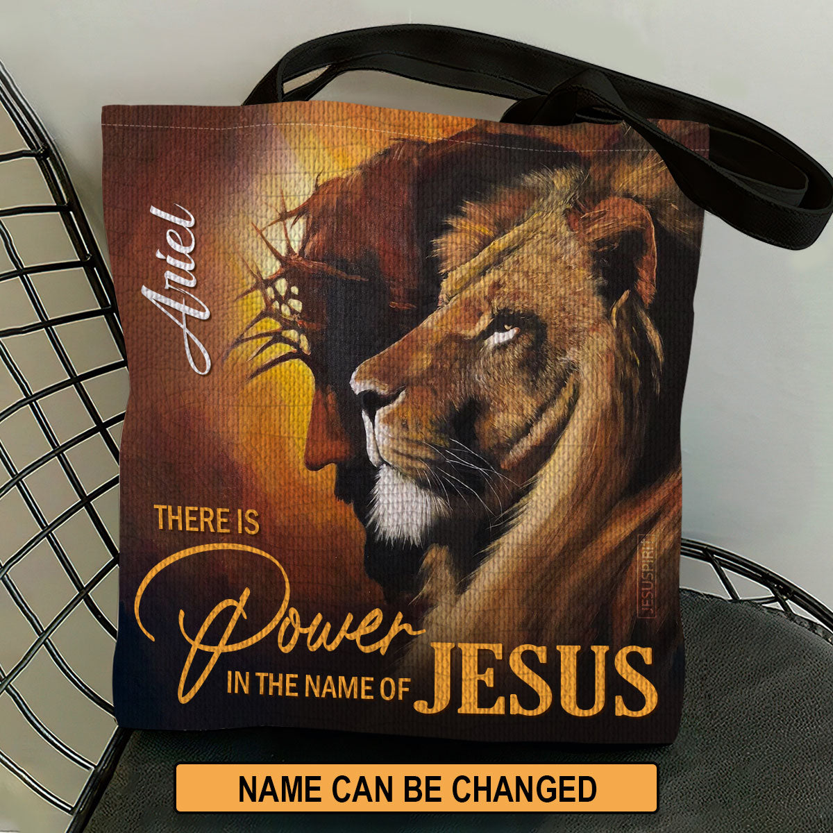 Personalized Christian Tote Bag - There Is Power In The Name Of Jesus H16