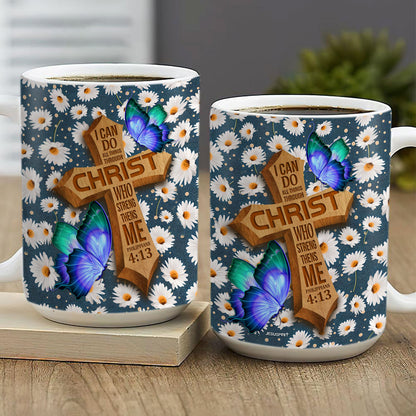 Jesuspirit | Unique Religious Gifts For Friend | I Can Do All Things Through Christ | Philippians 4:13 | Christian Ceramic Mug CCMH782