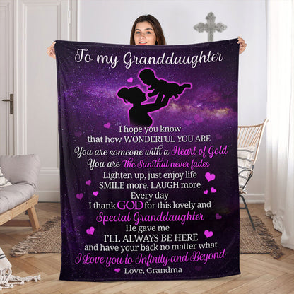 Jesuspirit Fleece Blanket | Meaningful Christian Gifts From Grandma To Granddaughter | I Love You To Infinity And Beyond FBH796