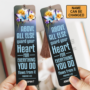 Personalized Wooden Bookmarks - Guard Your Heart HN29