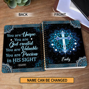 You Are Unique - Beautiful Personalized Spiral Journal AM253