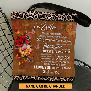 Meeting You Was Fate - Personalized Christian Tote Bag NUH268