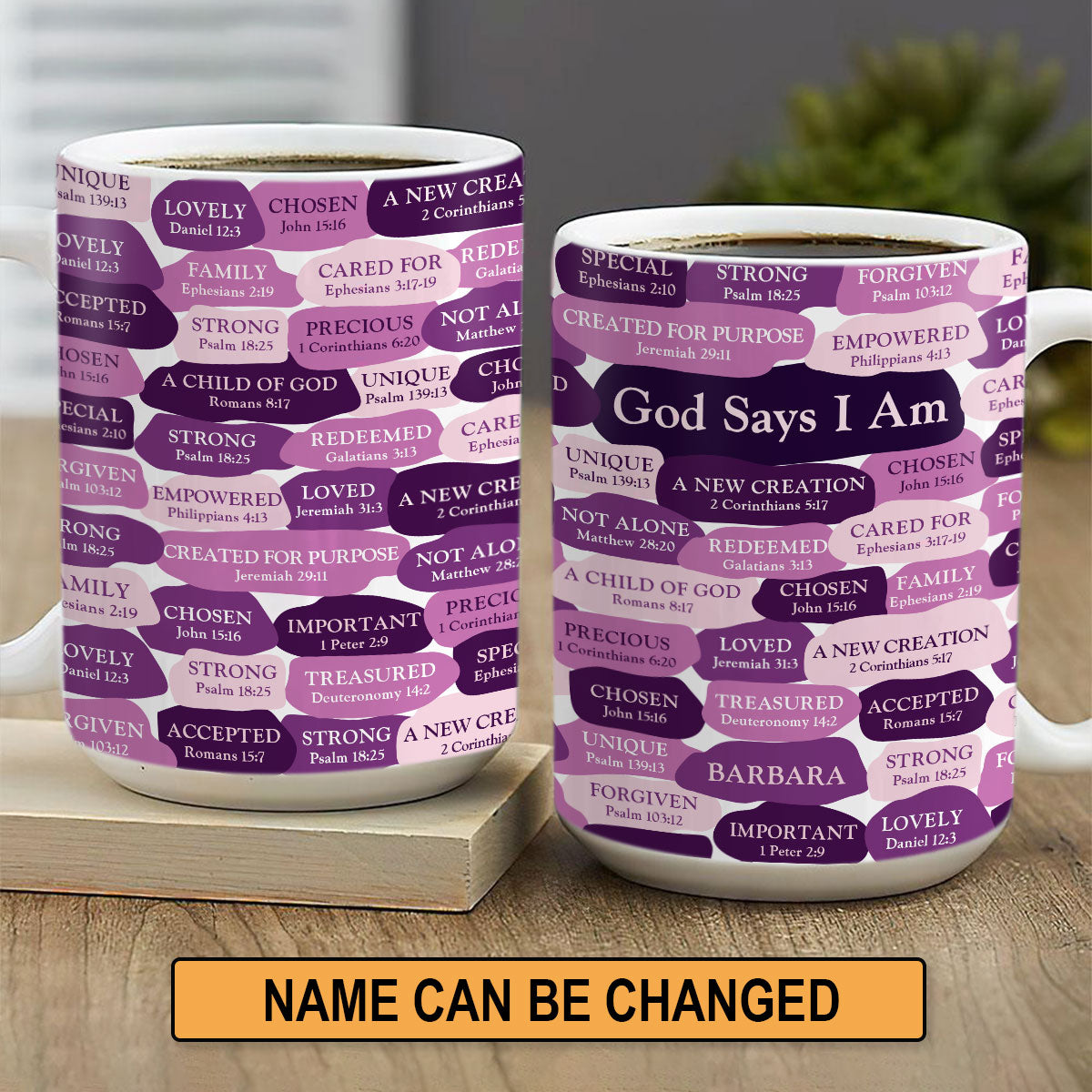 Jesuspirit Personalized Ceramic Mug | Spiritual Gift For Bible Friends | What God Says About You CCMHN699