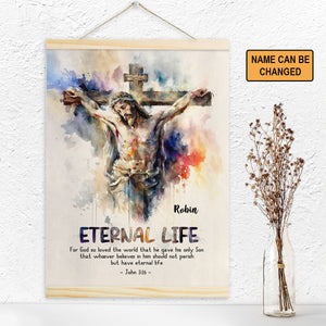 John 3:16 | Jesuspirit | For God So Loved The World | Personalized Magnetic Canvas Frame | Religious Gift For Her MCFM14