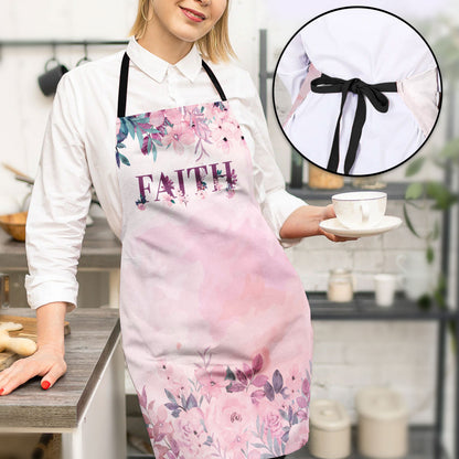 Jesuspirit | Faith | Useful Gift For Christian Women | Floral Apron With Neck Strap HN108