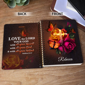 Love The Lord Your God With All Your Heart - Beautiful Personalized Spiral Journal NUH469