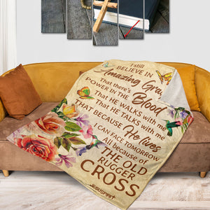 Jesuspirit | Rose And Butterfly | I Still Believe In Amazing Grace | Beautiful Fleece Blanket For Christians FBHN615