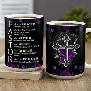 Jesuspirit | Unique Black Ceramic Mug | P Is For The Preacher God Called You To Be | Religious Gift For Christian People CCMH713