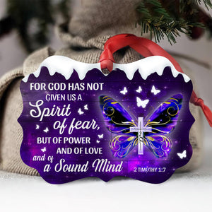 God Has Given Us Power And A Sound Mind - Beautifull Butterfly Aluminium Ornament NUHN210