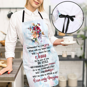 Jesuspirit Apron With Neck Strap | I Can Only Imagine | Rose And Cross | Useful Gift For Christians A17