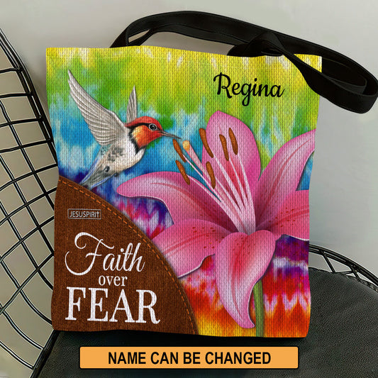 Faith Over Fear - Stunning Personalized Tote Bag H09