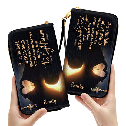 Awesome Personalized Clutch Purse - I Am The Light Of The World NUH450