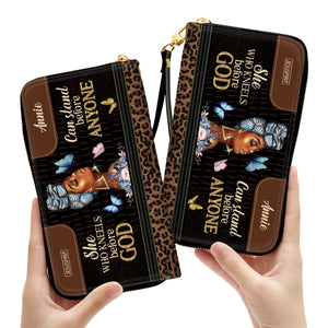 Must-Have Personalized Clutch Purse - She Who Kneels Before God Can Stand Before Anyone NUM484