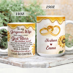 Personalized Couple White Ceramic Mug From Husband - To My Gorgeous Wife AHN244